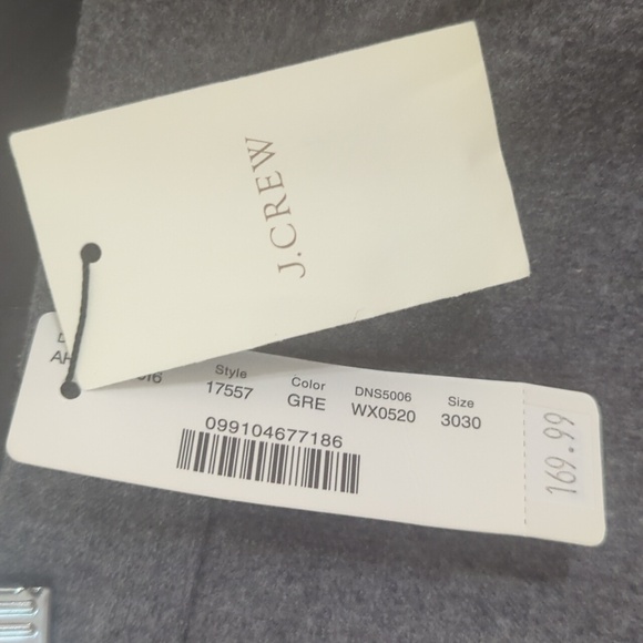 J. Crew Dress/Suit Pants. Ludlow Slim. Grey Flannel. 30x30. (New) - Picture 2 of 4